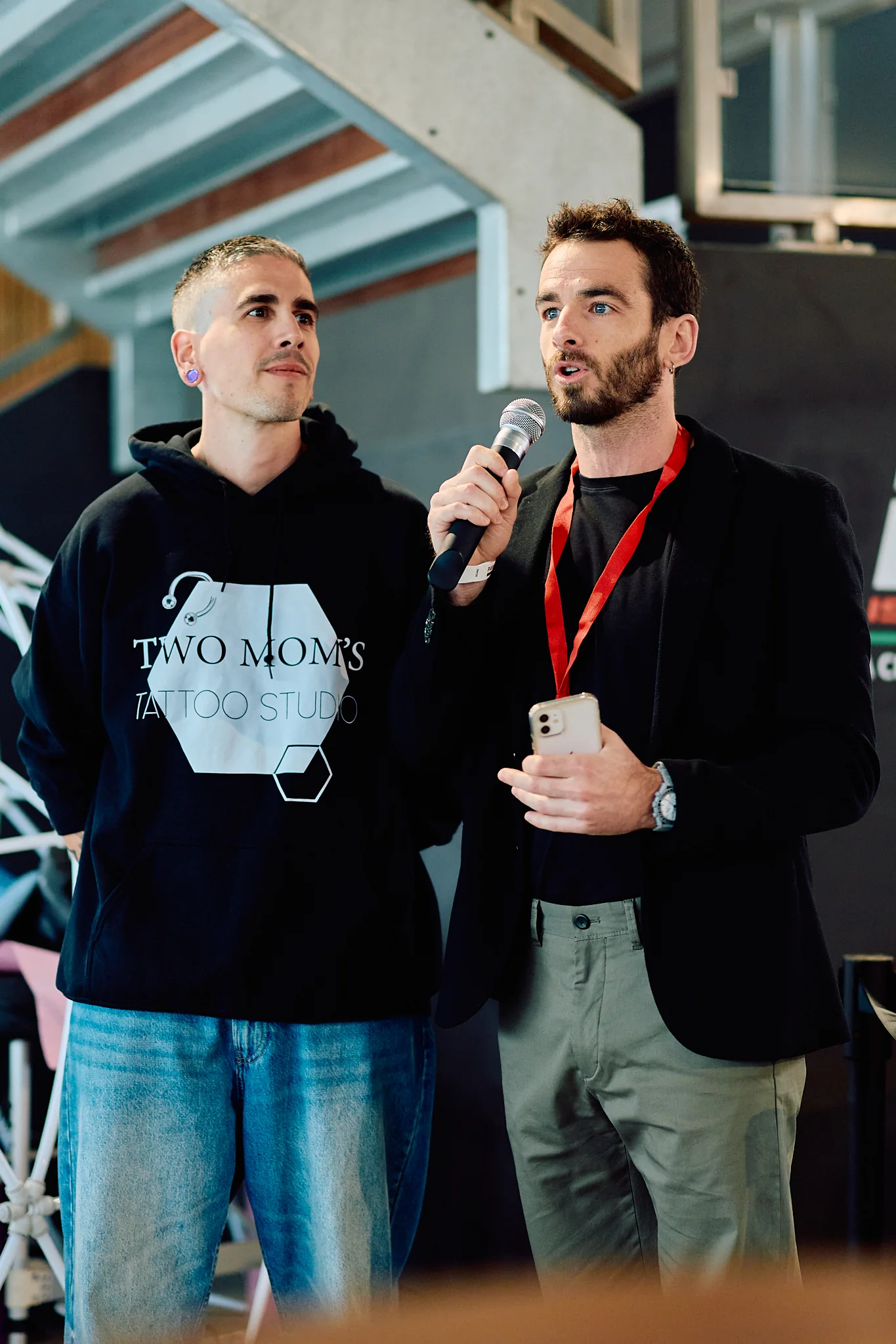 Luis Gustems, event host, on stage